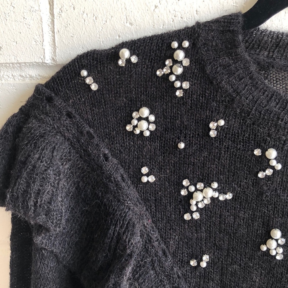 NWT Wildfox Baume Beaded Sweater - Picture 5 of 8